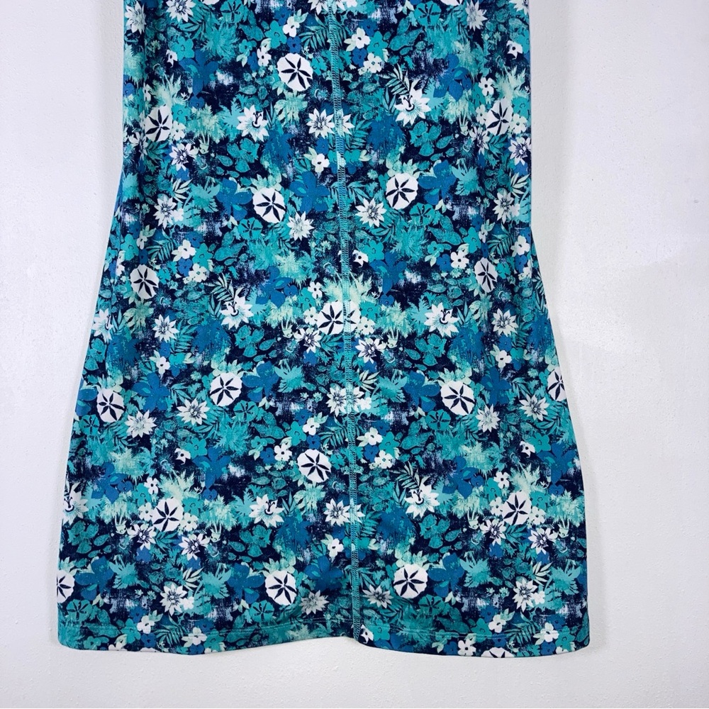 Patagonia Latticeback Floral Women Athletic Dress Sz M Blue Bra Soft  Stretch - Picture 4 of 12